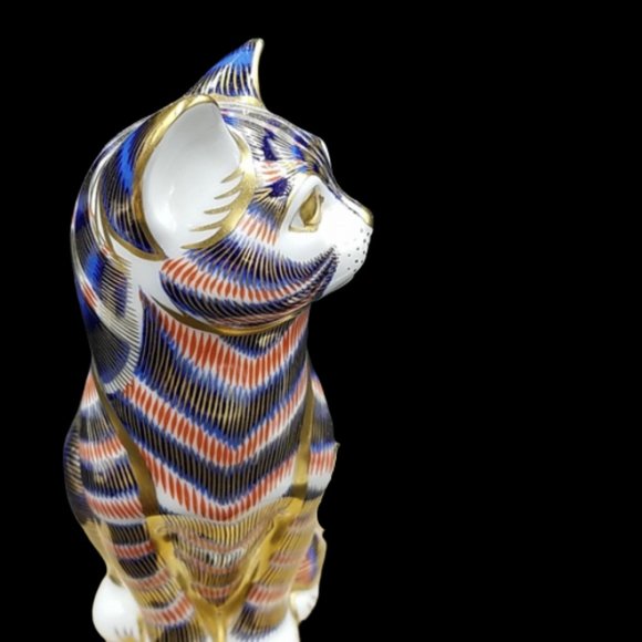 Vintage Royal Crown Derby Tom Tabby Imari Paperweight - Picture 4 of 6